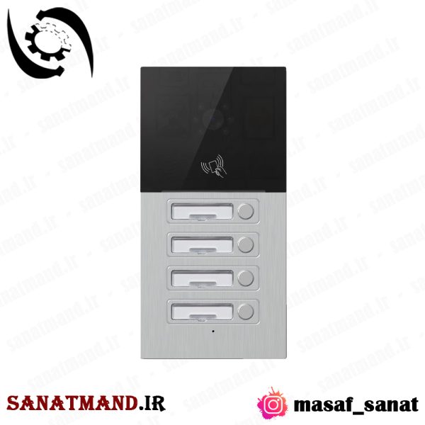 پنل بیرونی آیفون تصویری هوشمند 4 واحدی