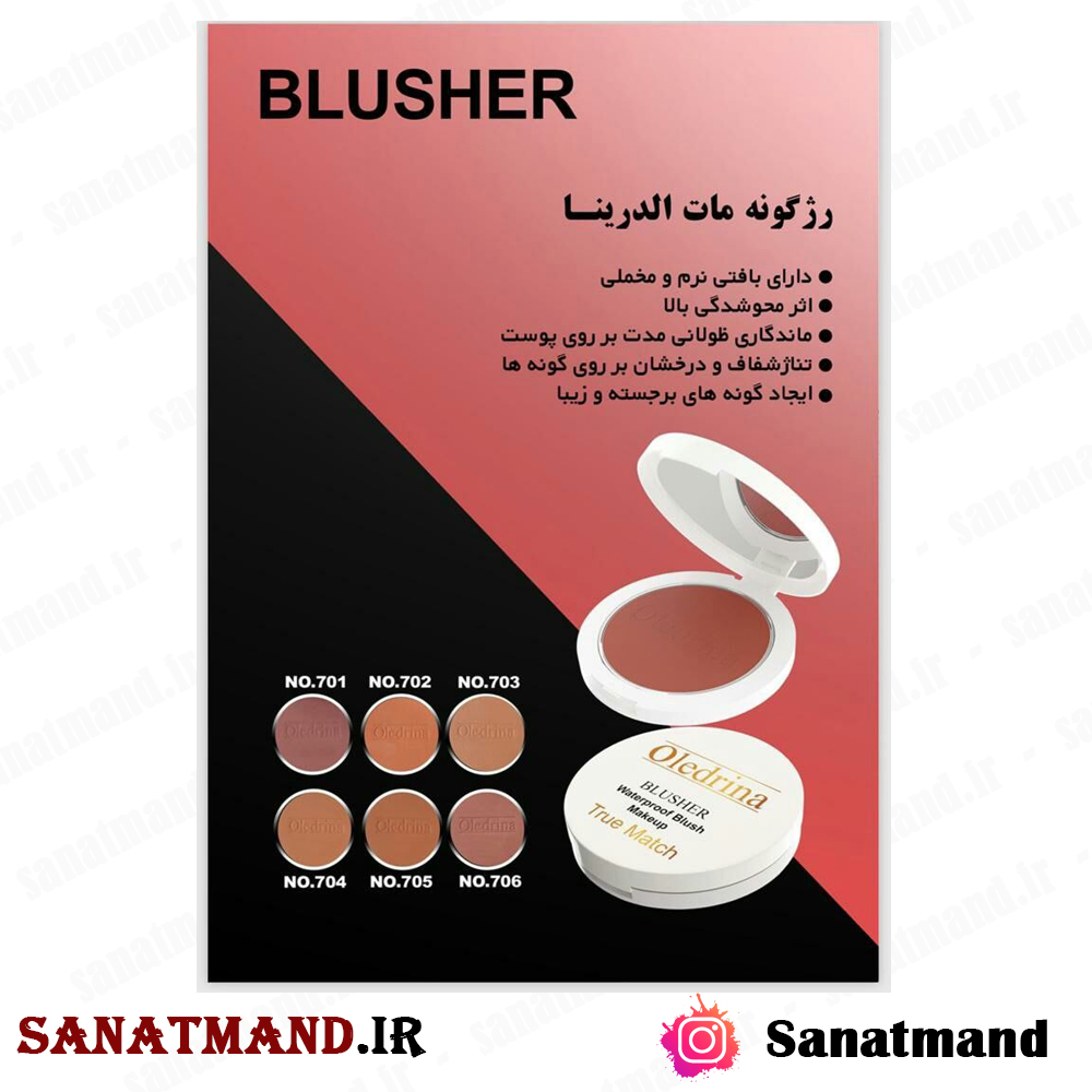 رژ گونه مات Oledrina